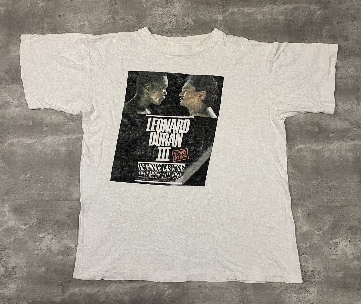 激レア 80s ビンテージ レナード vs デュランIII ボクシングTシャツ 激レア 80s ビンテージ レナード vs デュランIII ボクシングT