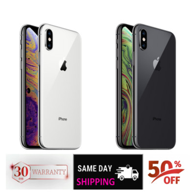 Apple iPhone XS Silver / Gray 256GB|64GB GSM Unlocked Verizon Tmobile Att iOS