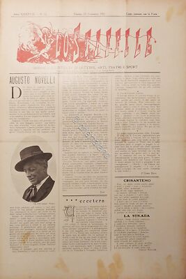 Giornale di Teatri Lettere e Arti - Lo Staffile N. 16 - Augusta Novelli - 1927