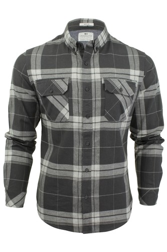 Crosshatch Mens Long Sleeve Check Shirt Button Down Collar Casual (Size: Small) - Picture 2 of 12
