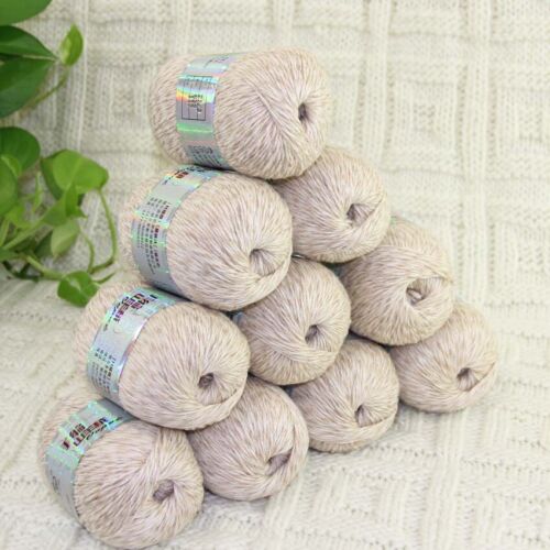 Sale 10BallsX50g Warm Pure Cashmere Yarn Hand Crocheted Blankets Knit Wool 35
