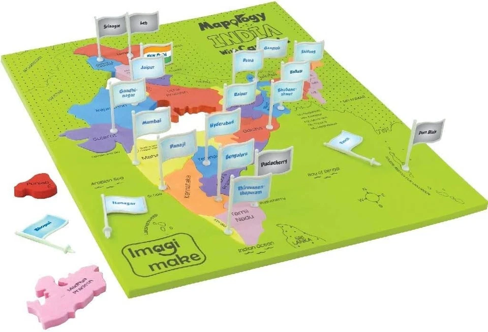 Learning Made Fun with Mapology головоломка с картой Индии - идеальный подарок для детей 5-9 - Изображение 4 из 4