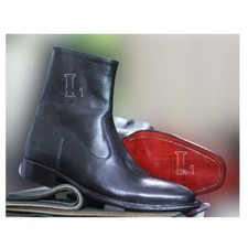Handmade Men's High Ankle Black Genuine Leather Side Zipper Chelsea Boot, Sale!!