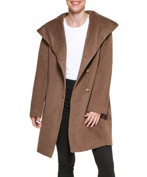 Cole haan top hooded wool coat