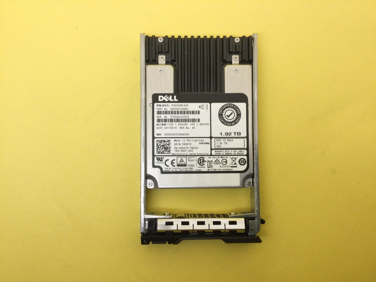 V0K7V Dell 1.92TB SAS 12Gb/s Mix Use 2.5