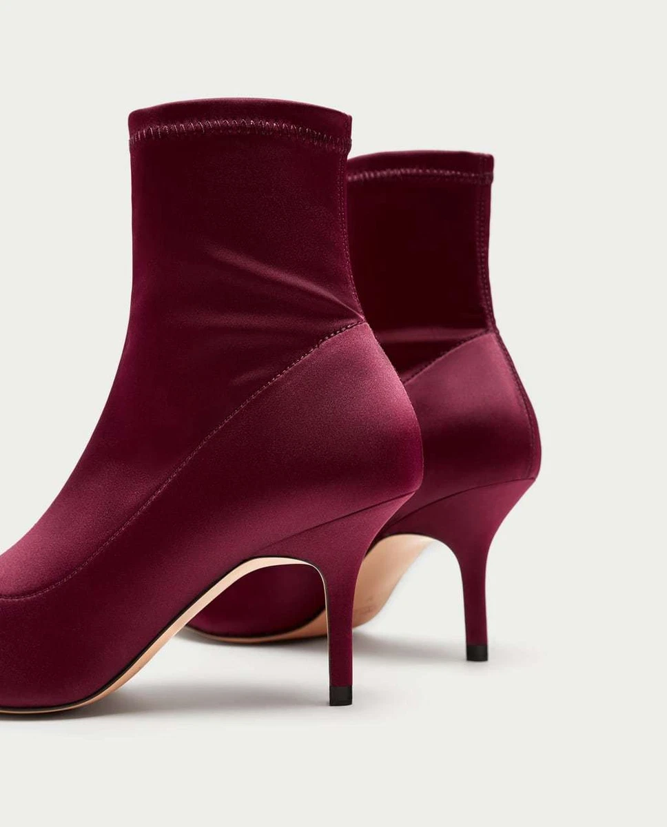Zara satin boots sale