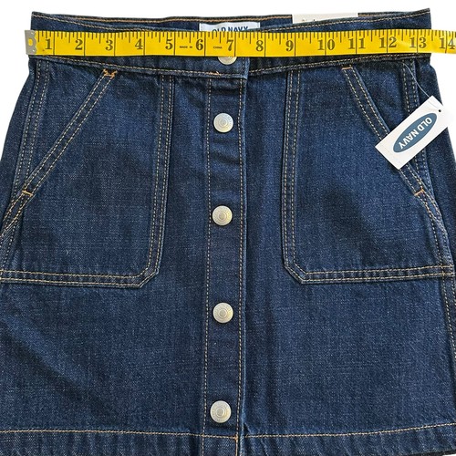 NWT Old Navy Button Front Denim Skirt Girls Large 10/12 - Picture 3 of 7