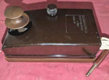 British Air Ministry Type 'D' WW2 Bakelite (Brown) Morse key VGC QRP