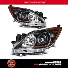 For 2010 2011 2012 2013 Mazda 3 5-speed Black Wamber Headlights Assembly