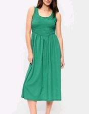 NWT Old Navy Womens XL Fit & Flare Lightweight Smocked-Bodice Crepe Midi Dress