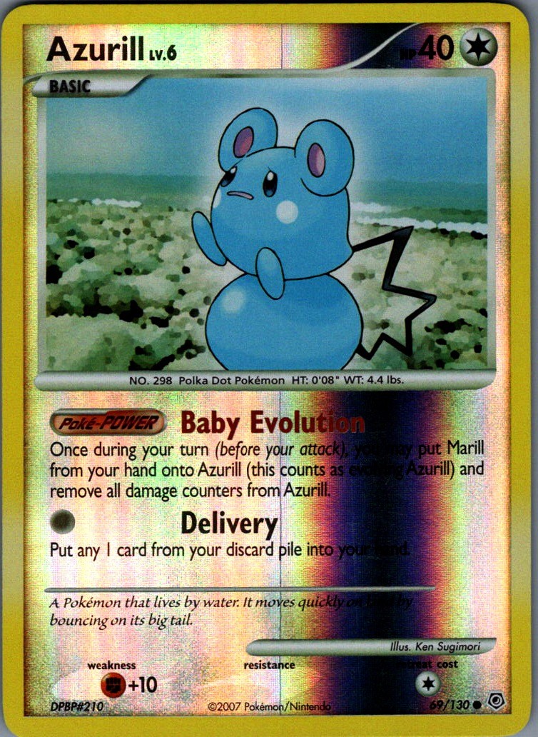 Azurill Reverse Holo Common Diamond and Pearl 69/130 NM