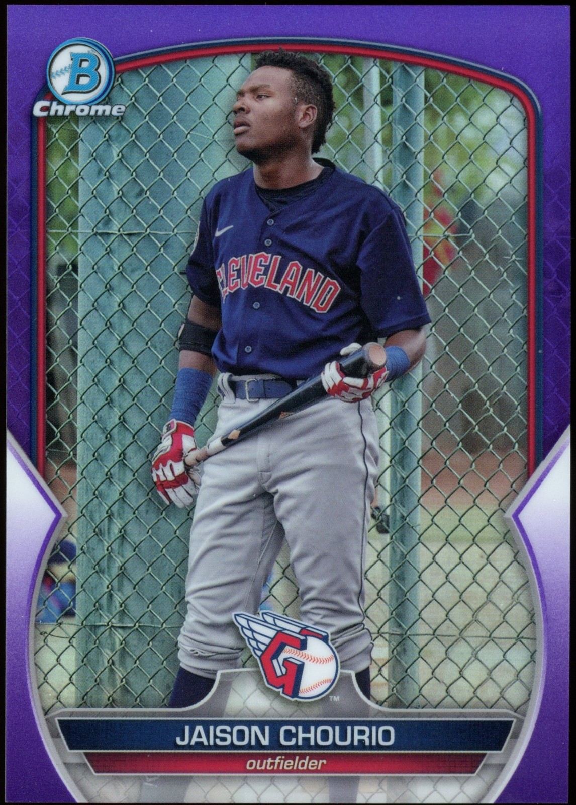 2023 Bowman Chrome Jaison Chourio BCP-226 Purple Refractor 2/250