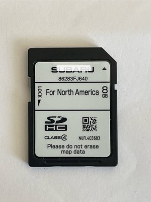 2013 2014 XV Crosstrek & Impreza Navigation GPS Data Map Sd Card. 86283FJ640