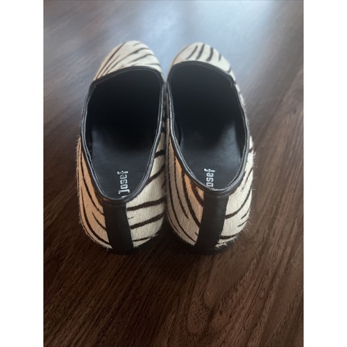 Jon Josef calf hair flat loafer Brown Cream Tiger Animal Print Size 8.5 - Picture 2 of 10