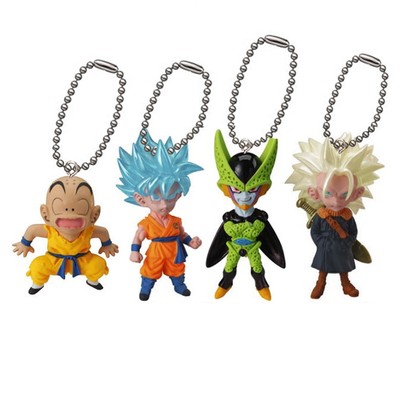 Dragon Ball Gashapon Set 4 Mini Figuren Sammlung UDM Jump 01 DANGLER Bandai