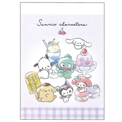 Sanrio Characters Chima Chima Sweets Mini Memo (Check) 70 Sheets, 2 Designs
