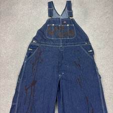 Dickies Dungarees Adult 36x34 Blue Overalls Bib Denim Work Wear Carpenter Mens*