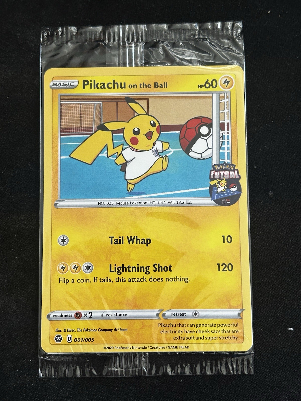 Pikachu On The Ball Pokemon 2020 Futsal Promo UK Exclusive Sealed 001/005