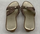 Italian Shoemakers Women's Gold Animal Print Slide Sandals Size US 7.5 — photo 3