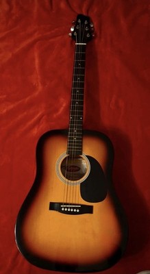 Dreadnought Westerngitarre Stahlsaiten Akustik Gitarre Einsteiger Sunburst