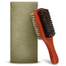 Men Hair Brush, 2-Sided Boar Bristle Slick Back Hair Brush for Men Barbers Beard