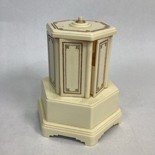 SWISS HARMONY THE ROUNDELAY MUSICAL BOX CAROUSEL CIGARETTE LIPSTICK DISPENSER