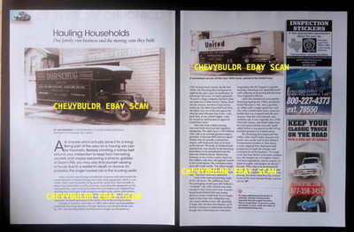 History Info Article on Moving Vans and Trucks ''Hauling Households''