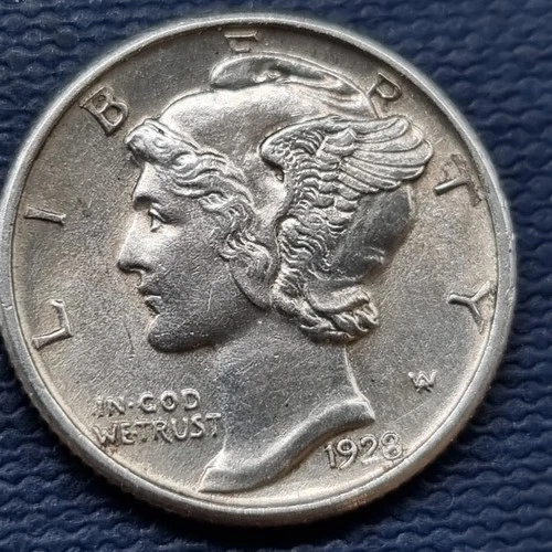 1928 Mercury Dime 10c High Grade UNC Uncirculated #94632