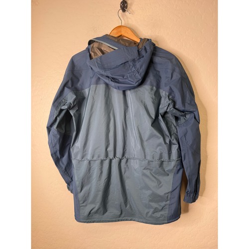 Ll Bean Women The Weather Channel Blue Rain Hooded Coat Jacket Size Medium - Picture 2 of 14