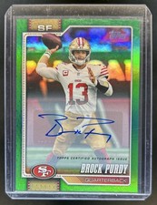2026 Topps Brock Purdy Real One Auto Autograph Green Foil SSP #/99 49ers