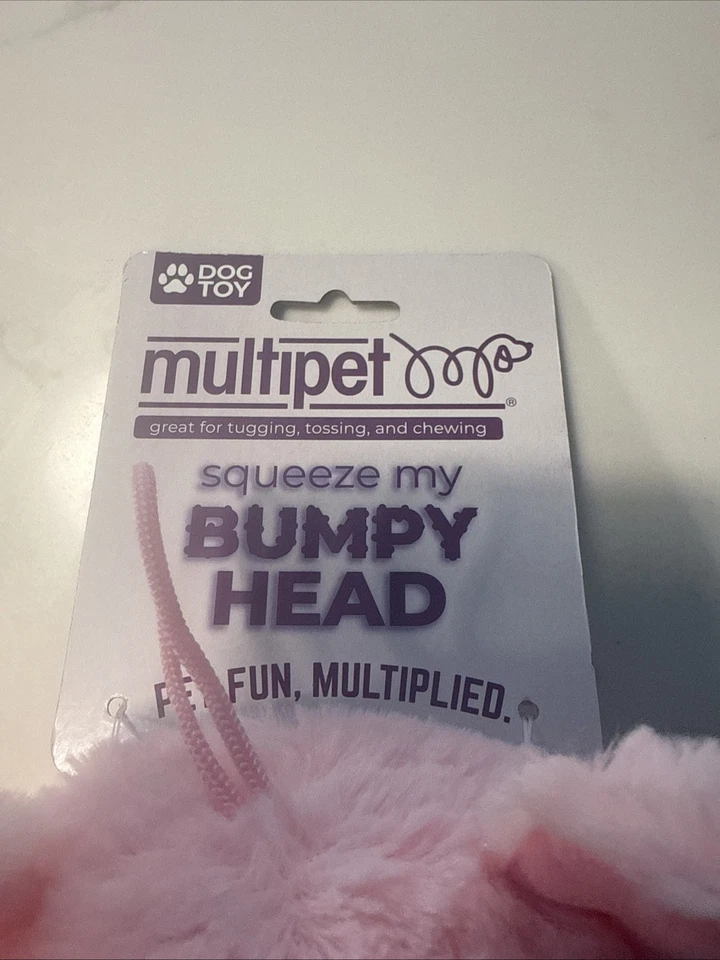 Multipet BUMPY HEAD BALL 4.5” Dog Toy With Squeaker Pig - Image 3 of 4