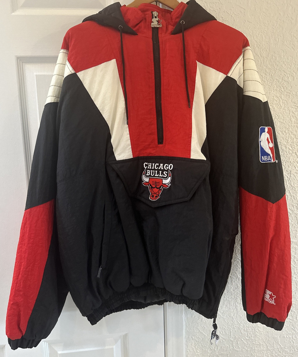 Vintage 90s Rare Chicago Bulls NBA Starter 1/4 Zip Pullover Vintage 90s Rare Chicago Bulls NBA Starter 1/4 Zip Pullover
