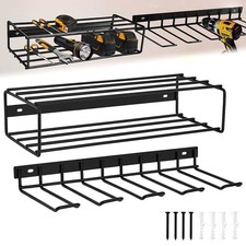 Wall Mount Drill Holder,Metal Power Tool Organizer Storage Rack for Garages Home
