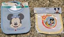 Disney Mickey Mouse Baby Bibs Five Pack VTG NEW