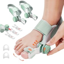 2 PCS Bunion Corrector for Women Big Toe, Adjustable Brace with Knob  Angled...