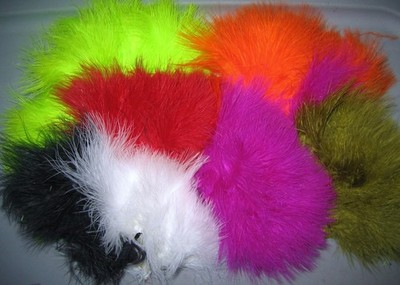 1 Ounce Strung Marabou Blood Quill- 1 oz