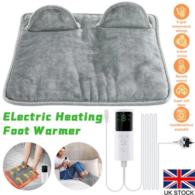Electric Heated Foot Warmer Pad Winter Warm Feet Heating Cushion Mats Washable