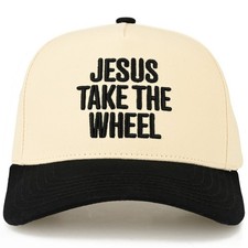 C.C  Women JESUS TAKE THE WHEEL Embroidered Snapback Baseball Tucker Cap Hat