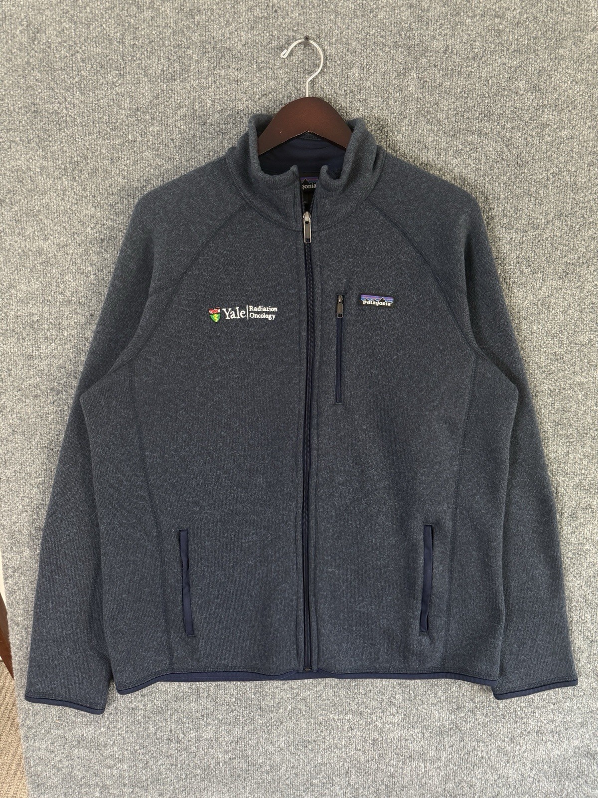 Patagonia Full Zip Sweatshirt Jacket Yale Size XL Navy Blue Outdoors Y2K Active