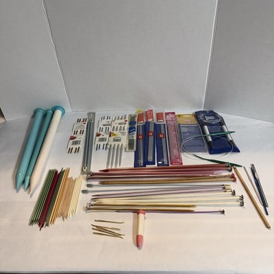Knitting Needle Lot Various Brands Sizes New and Used Susan Bates INOX Boye More