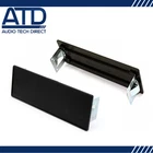 Single 1 DIN Blanking Fascia Panel Insert Black Radio Cover Metal Side Brackets