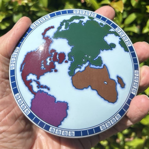 france TIFFANY & CO. GT GLOBAL ROUND TRINKET BOX limoges VIEW EARTH FROM SPACE