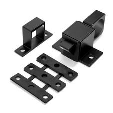 2 Packs Black Spring Door Lock  Self-Closing Latches  Resilient Bolt Latc