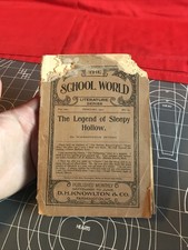 Antique 1902 School World The Legend Of Sleepy Hollow Very Rare Item!!!