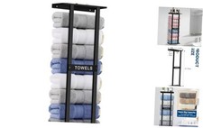 Bathroom Towel Storage Rack, Wall Mounted Bathroom Towel Rack, 30 inch Black