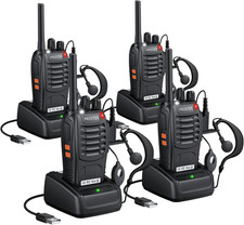 Walkie Talkie PMR446 Senza Licenza Ricaricabili Set 4 Ricetrasmittenti Portatili