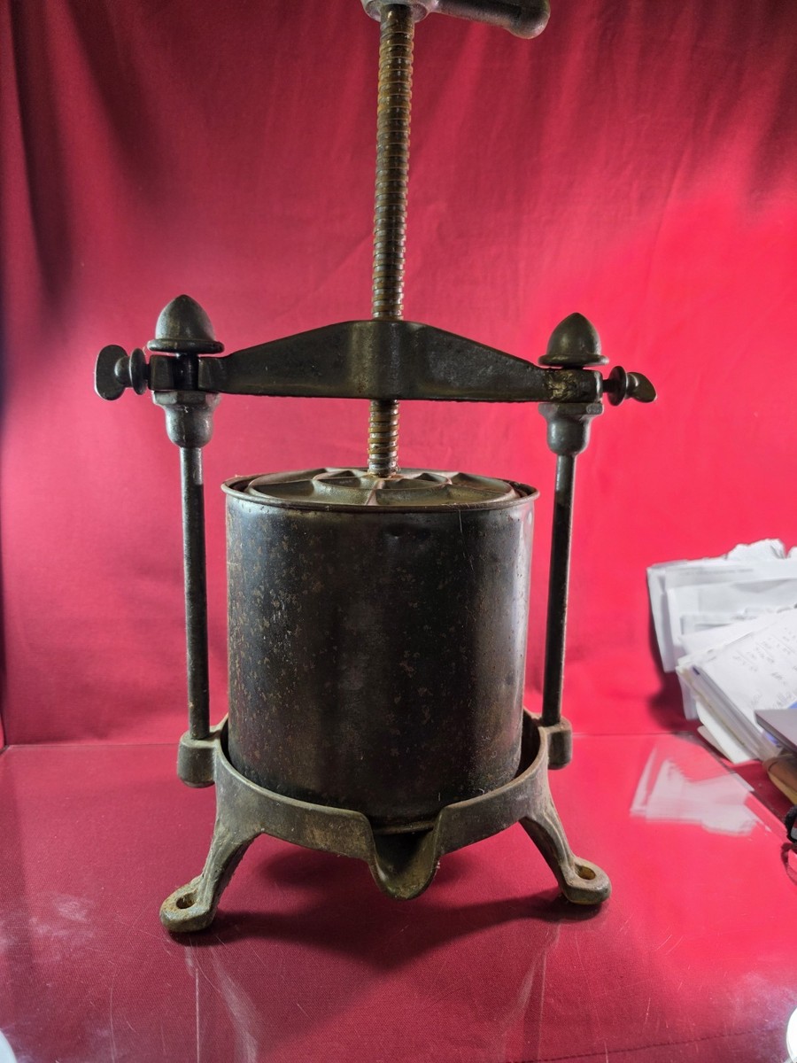 調理器具 secondhand ferric Antique Griswold No2 4qt Cast Iron Lard/Fruit Press Erie Pa USA | eBay