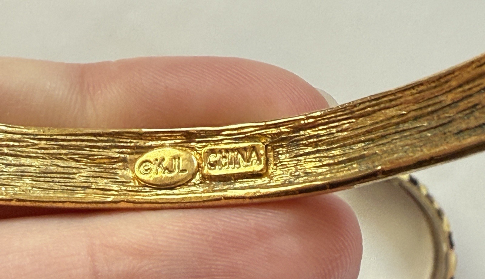 VINTAGE KJL KENNETH JAY LANE TIGER CAT PRINT ENAM… - image 9