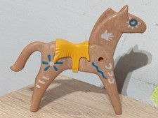 PLAYMOBIL FIGURINE CHEVAL INDIEN ANCIEN REF 3733 3396 INDIENS VILLAGE...