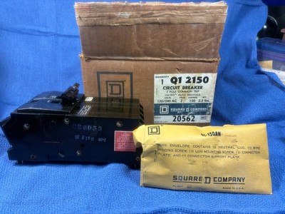 NOS ORIGINAL BOX Square D Q12150 2Pole CIRCUIT BREAKER 150 Amp Q1A 120/240